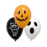 10 ballons en latex spooky halloween 28 cm