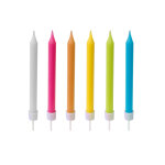 10 bougies colores 8 cm