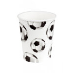 10 gobelets en carton foot party 21 cl