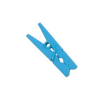 10 mini pinces  linge en bois bleu 2. 5 cm