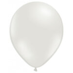 100 ballons blancs perles mtalliss 29 cm