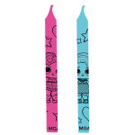 12 bougies anniversaire avec supports lol 6 cm