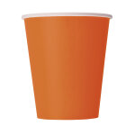 14 gobelets en carton oranges 266 ml
