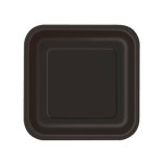 14 grandes assiettes en carton noires 22 cm