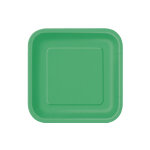 16 petites assiettes en carton vert meraude 18 cm