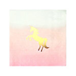16 petites serviettes en papier licorne 25 cm