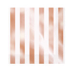 16 serviettes en papier rayures rose gold 33 x 33 cm