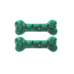 2 barrettes cheveux os strass vert 6 cm