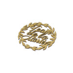 2 couronnes en bois team de la mari�e paillettes or 7 cm