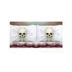 2 taies d'oreiller squelette 53 x 81 cm halloween