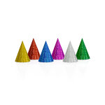 20 chapeaux de fte colors holographiques 16 x 10 cm