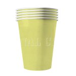 20 gobelets amricains carton recyclable jaune pastel 53 cl
