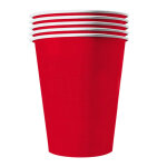 20 gobelets amricains carton recyclable rouges 25 cl