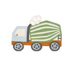 20 serviettes camions de chantier 16 x 13 cm