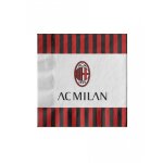 20 serviettes en papier ac milan 33 x 33 cm