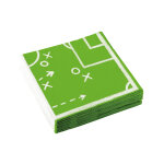20 serviettes en papier football 33 x 33 cm