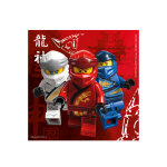 20 serviettes en papier fsc lego ninjago 33 x 33 cm