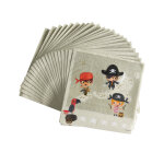 20 serviettes en papier pirate au trsor 33 x 33 cm