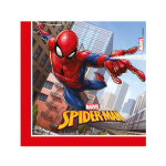 20 serviettes en papier spiderman fighter 33 x 33 cm