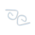 24 clips de nappe en plastique transparent 5 x 5 cm