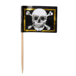 24 pics en bois drapeau pirate jolly roger 7 cm