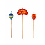 3 bougies happy birthday 25 cm