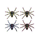 4 araign�es fluo halloween 7. 5 cm