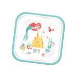 4 assiettes en carton carr premium ariel 24 x 24 cm