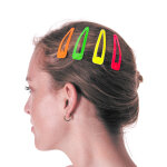 4 barrettes  cheveux colores