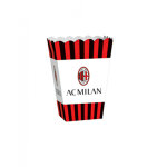 4 bo�tes popcorn en carton ac milan 13, 5 x 8, 5 x 19 cm