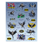 4 feuilles de stickers batman