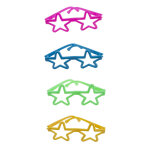 4 mini paires de lunettes colores