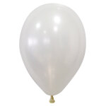50 ballons blancs mtalliss 30 cm