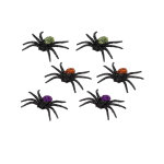 6 araign�es paillet�es en plastique 7, 5 x 5, 5 x 1, 3 cm