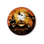 6 assiettes en carton citrouille d'halloween 23 cm