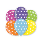 6 ballons toiles multicolores