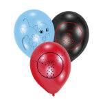 6 ballons en latex ladybug 22, 8 cm
