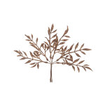 6 branches sur tige paillettes chocolat 18 cm