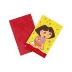 6 cartes d'invitation dora l'exploratrice
