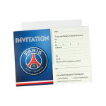 6 cartes d'invitation + 6 enveloppes psg 12 x 16. 5 cm