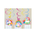 6 dcorations  suspendre spirale licorne