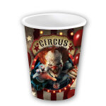 6 gobelets en carton clown d'halloween 240 ml