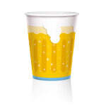 6 grands gobelets carton chope de bire 450 ml