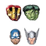 6 masques en carton avengers mighty