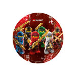 8 assiettes en carton fsc lego ninjago 23 cm