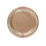 8 assiettes en carton kraft palmier doré 23 cm 8 assiettes en carton kraft palmier doré 23 cm