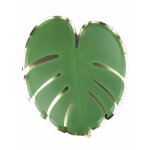 8 assiettes feuilles tropicales 23 cm