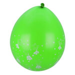 8 ballons verts motifs petits nounours