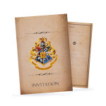 8 cartes d'invitation avec enveloppes harry potter 10x16cm