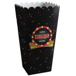 8 cornets  popcorn carton hollywood 6 x 17 cm